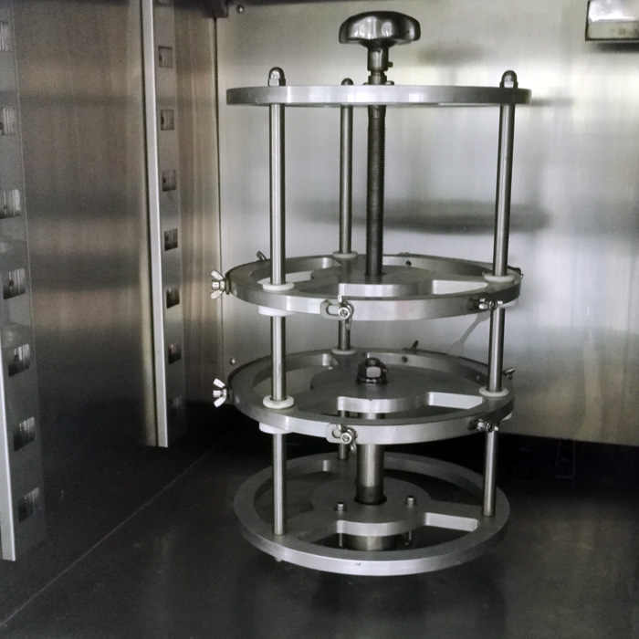 interior of ozone aging test chamber