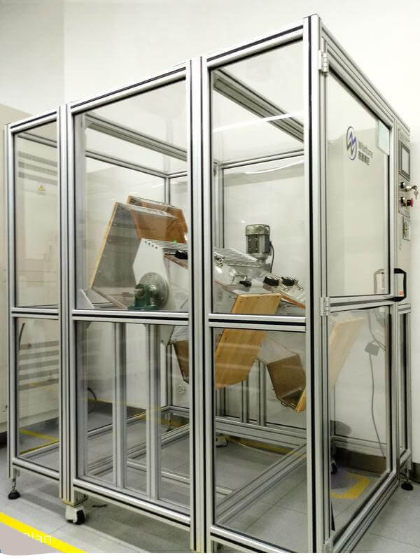 Two-station rotating drum drop tester with protection cover