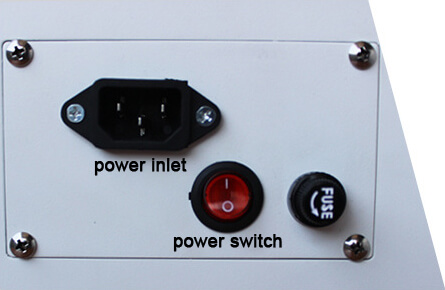 power inlet of motorized tension tester