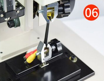 step 6 of using the manual pull tester