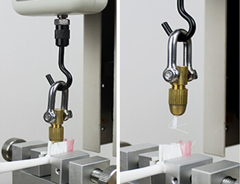 toothbrush bristles pull test fixture & grip