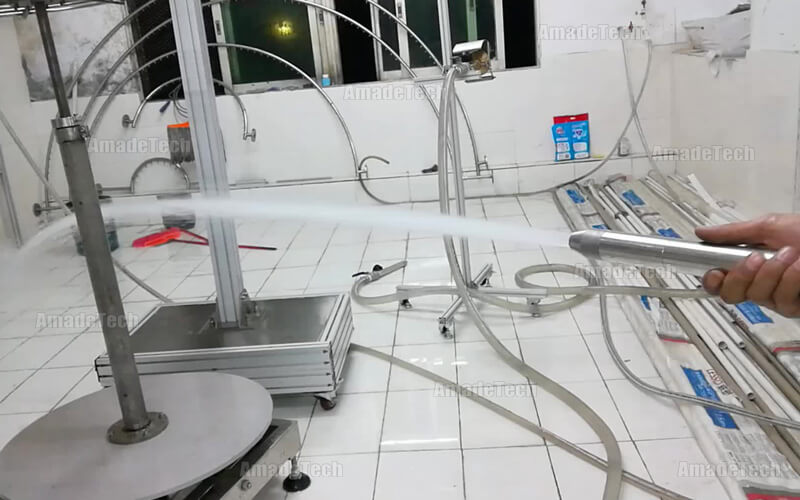 IPX5 hand-held jetting testing