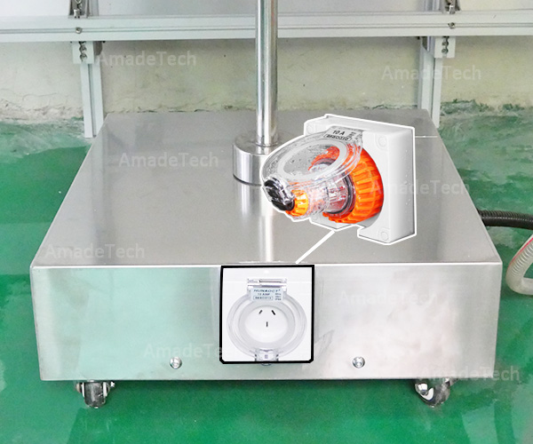 sample power socket of IPX1 IPX2 test setup